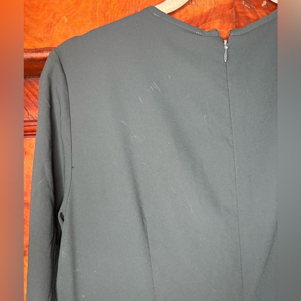 Adam Lippes- Elegant Dark Green Wide Leg Jumpsuit. Size 12 - Picture 12 of 15